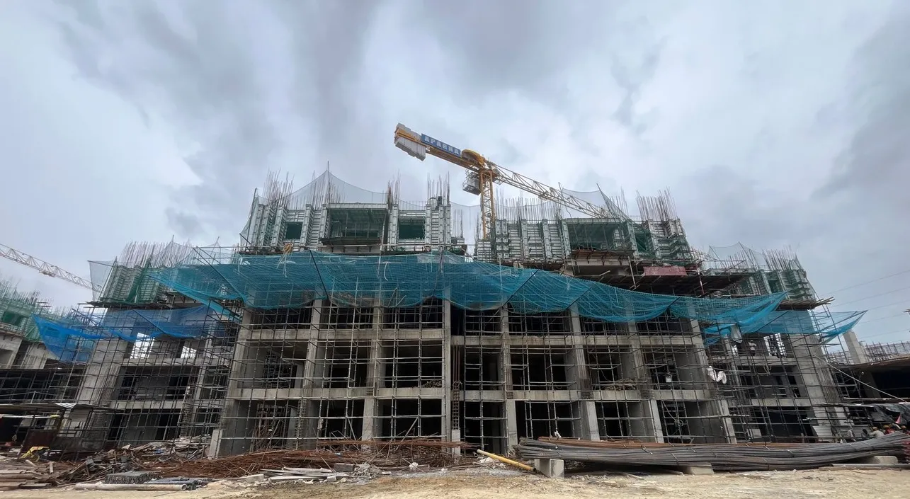 (JUL 2025) BLOCK-F: BASMENT-1 TRANSFER SLAB WORK IS COMPLETED 
