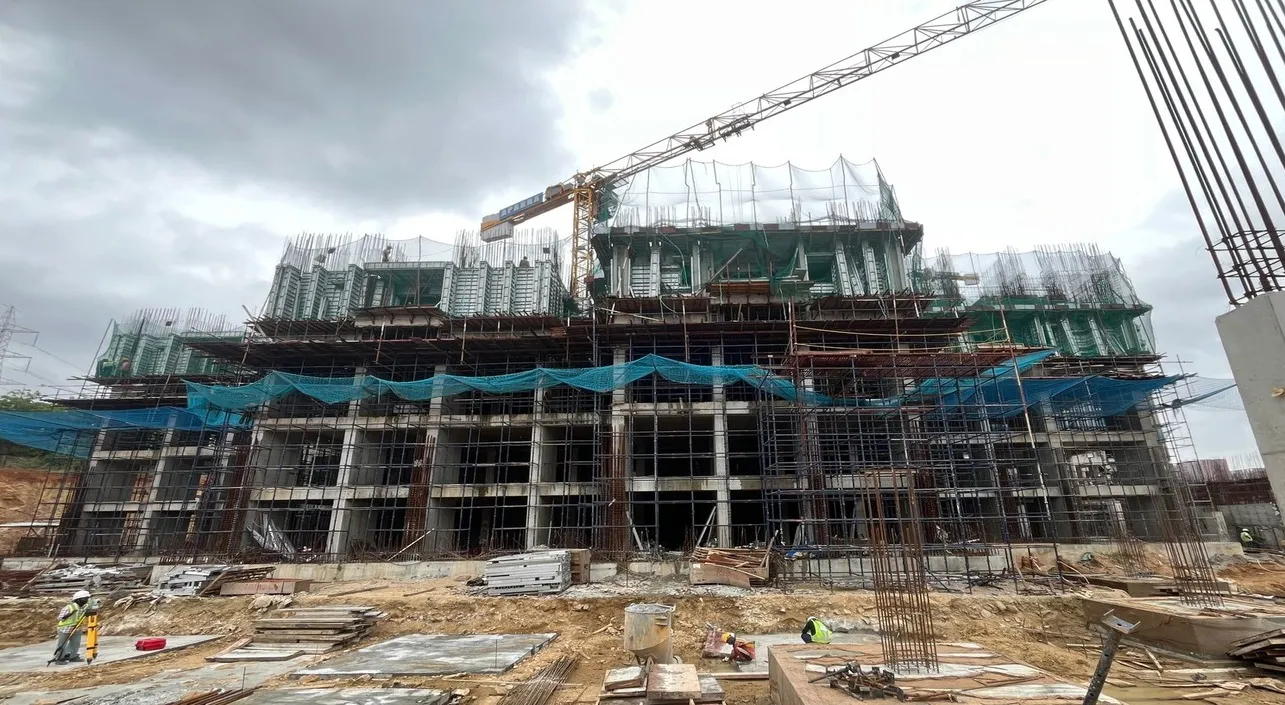 (JUL 2025) BLOCK-G: BASMENT-1 TRANSFER SLAB WORK IS COMPLETED 